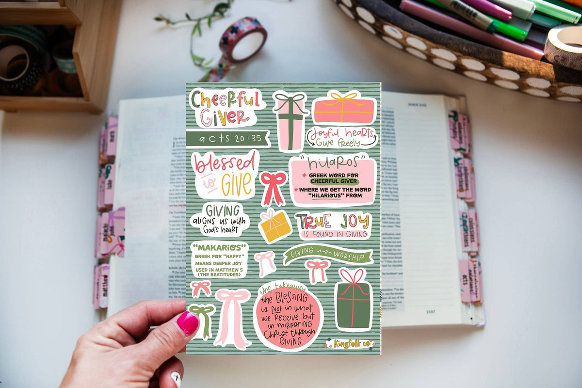 Bible Journaling Kit: Cheerful Giver