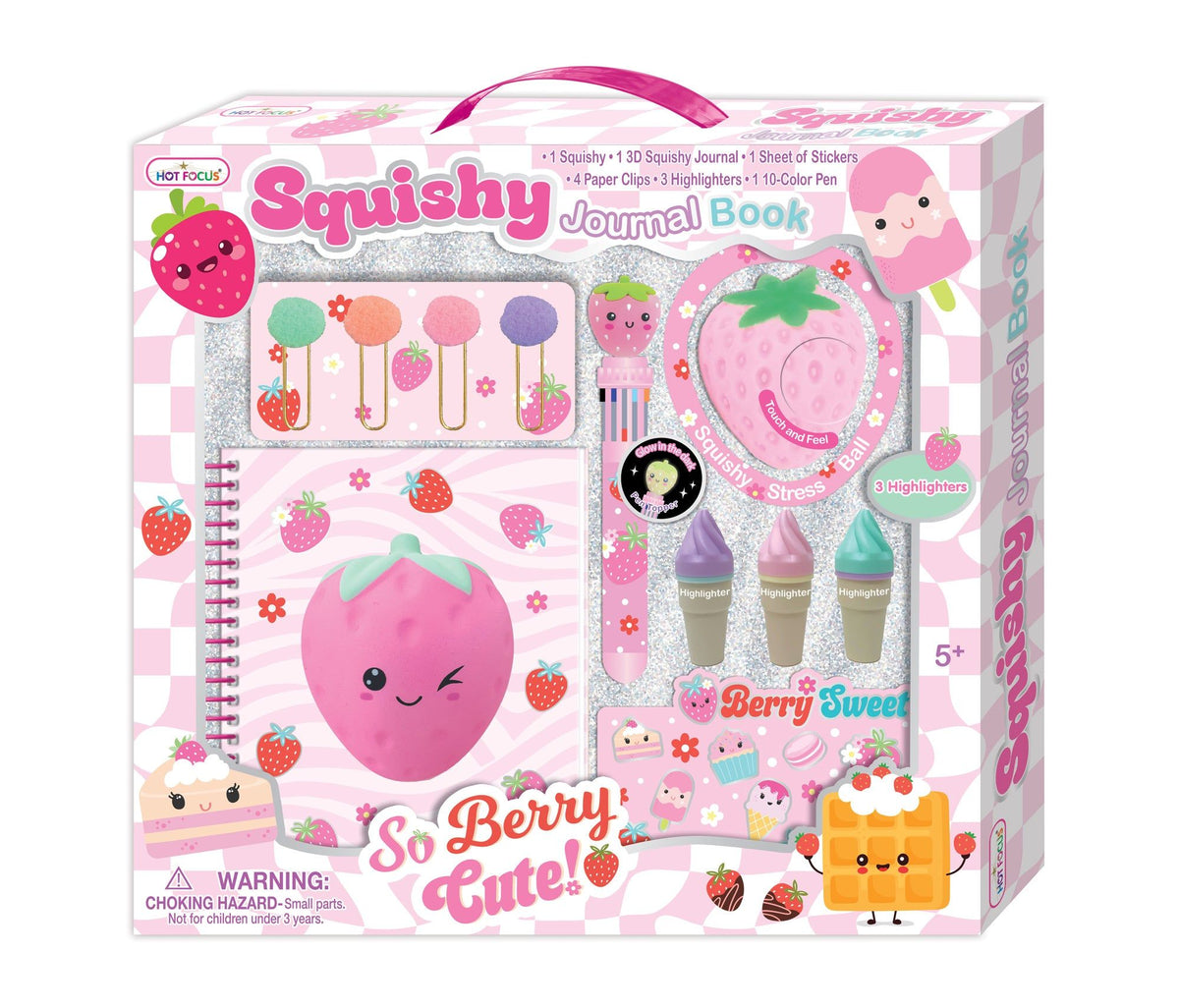 Squishy Journal Book, Strawberry