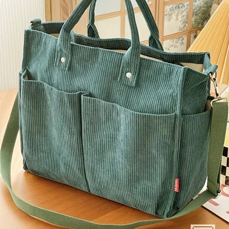 Fall Corduroy Tote Bags