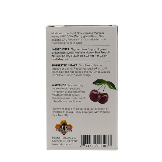 Manuka Honey Propolis Lozenges/Cough Drops, Cherry