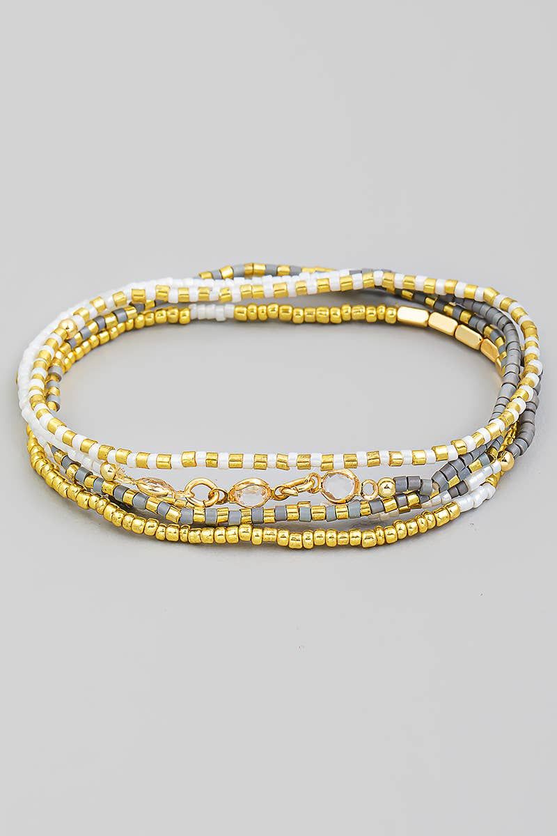 Dainty Assorted Bead Bracelet Set