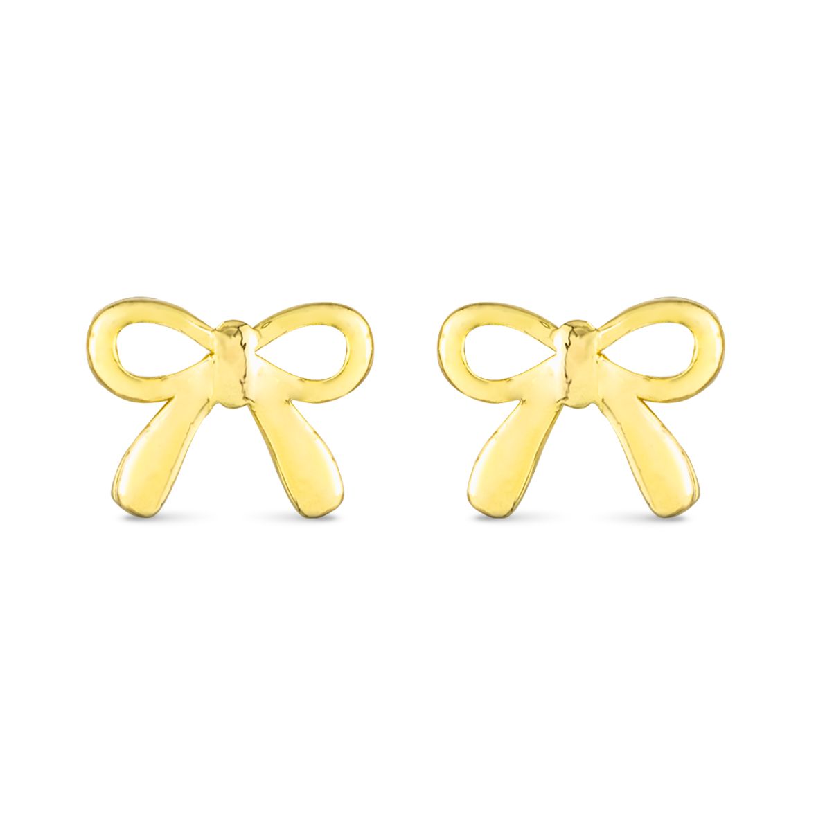 Gold Bow Ribbon Earrings