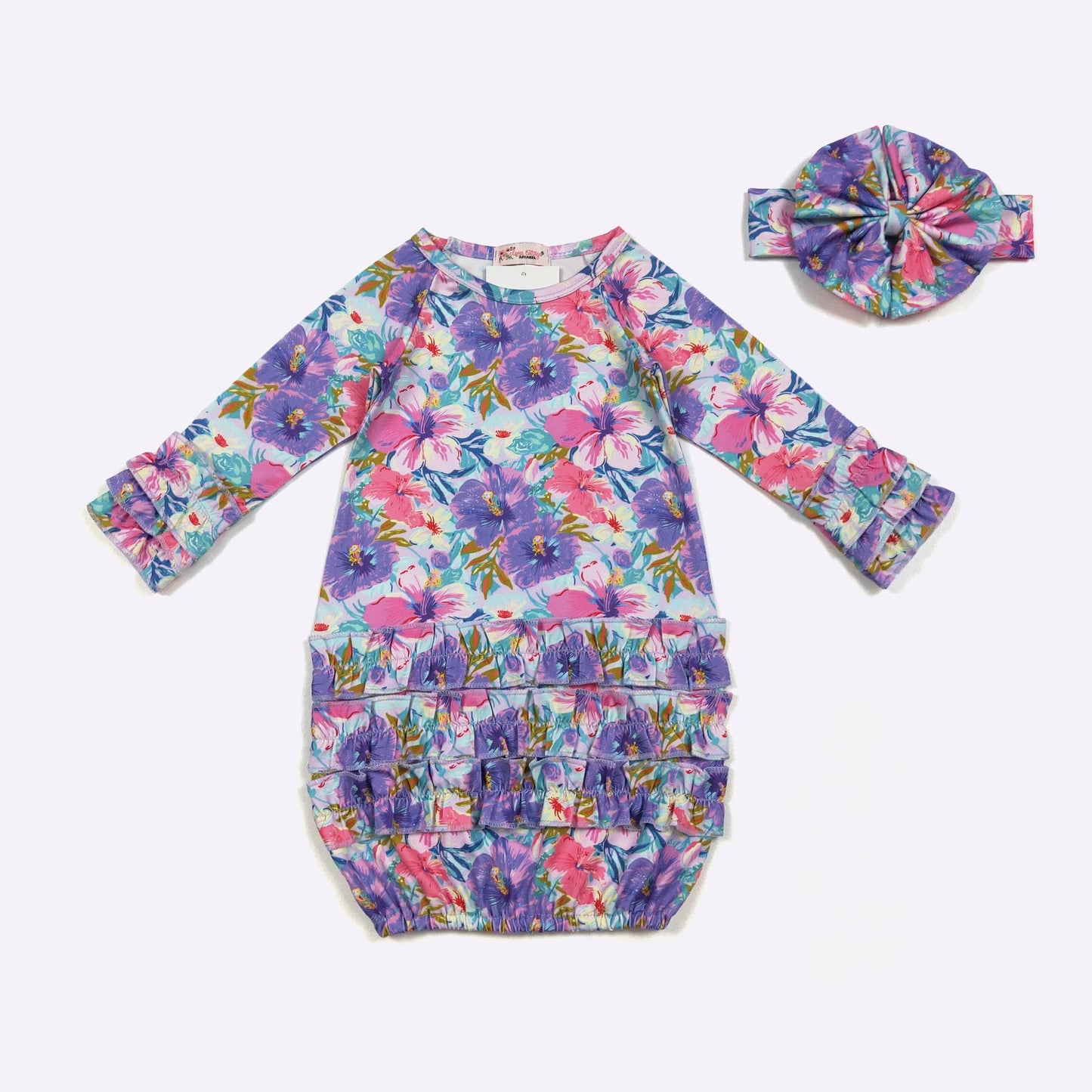 Purple Paradise Baby Gown