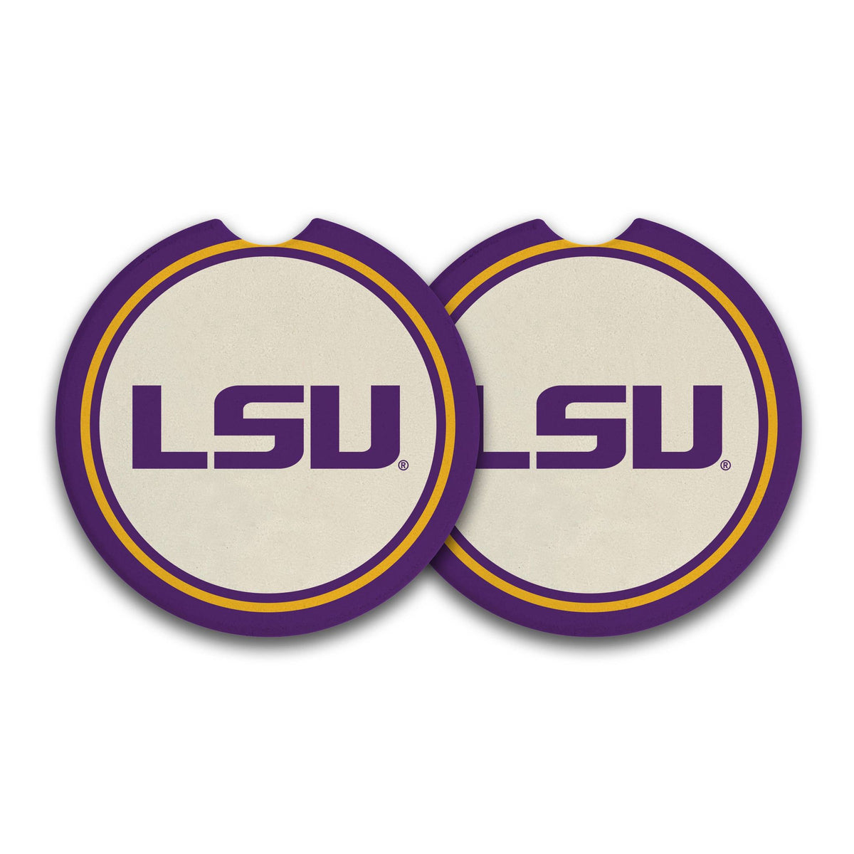 LSU Car Coasters Pack of 2