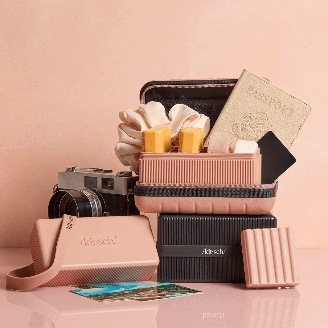 4-Compartment Travel Case - Black