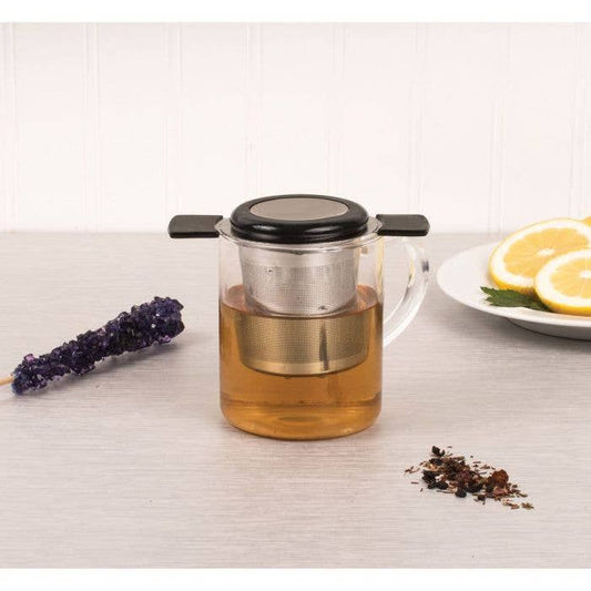 Brew-in-Mug Tea Infuser with Lid & Stainless Steel Basket