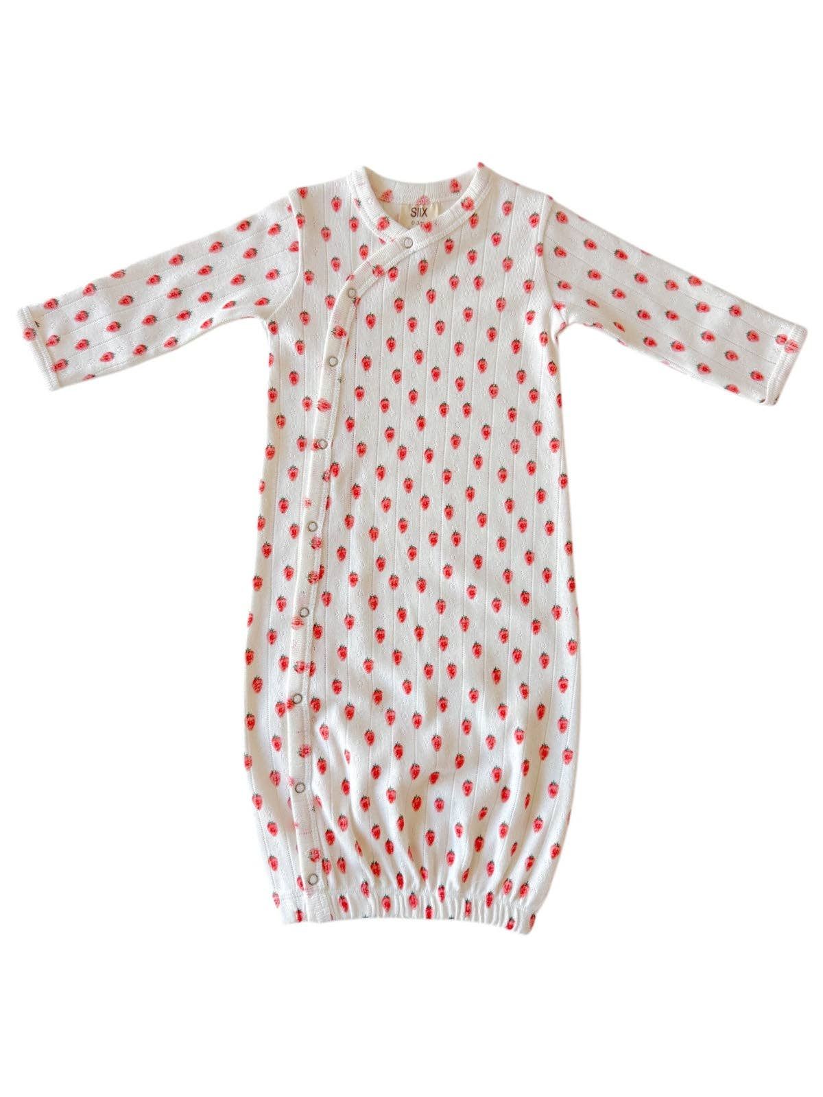 White Strawberry / Organic Pointelle Gown