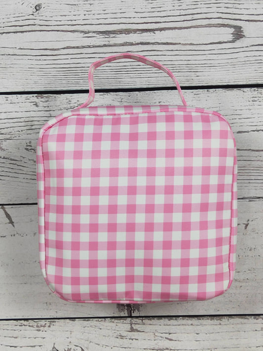 Plaid Ruffle Baby Girls Lunch Boxes Bag