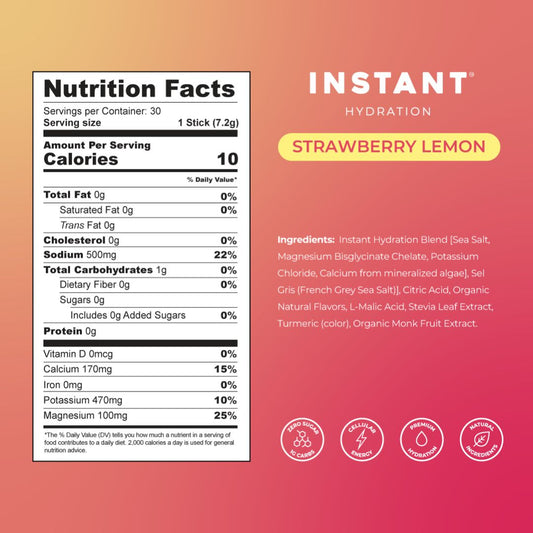 Strawberry Lemon - Instant Hydration Packets