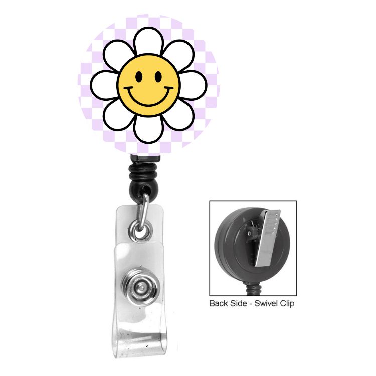 Retro Smiley Badge Reel