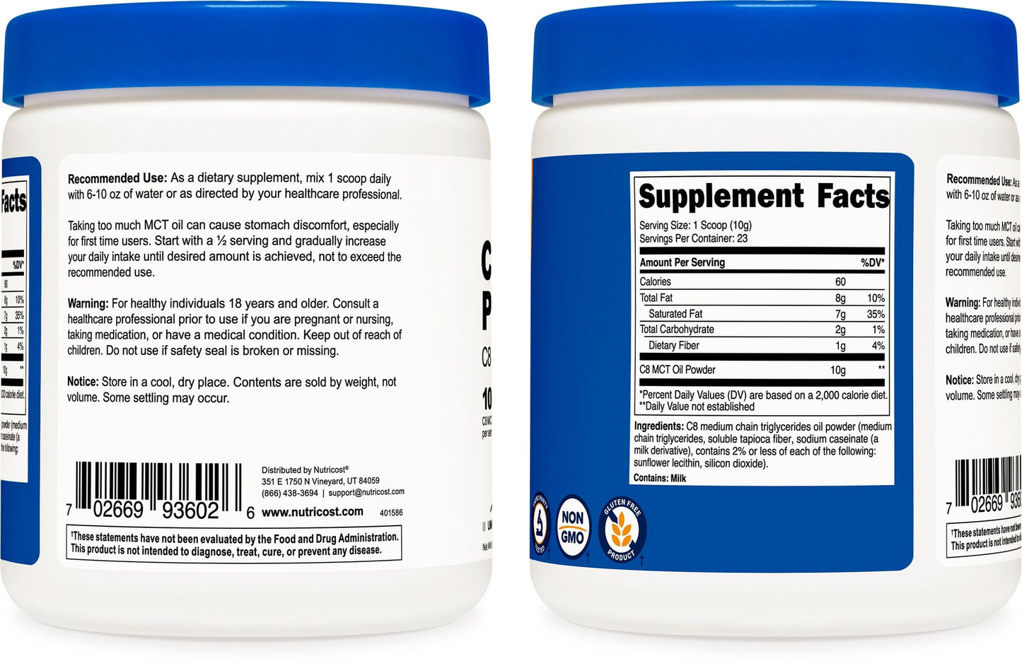 C8 MCT Oil Powder (.5 LB)