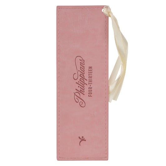 Bookmark Faux Leather Pink Everything
Through Christ Phil. 4:13