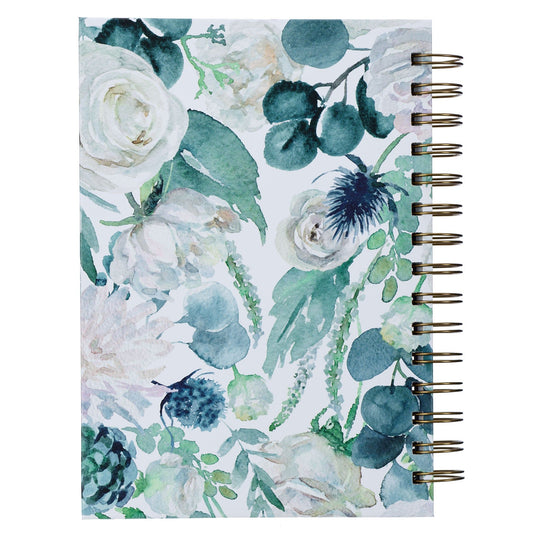 Journal Spiral-bound White/Teal Floral Be
Still Ps. 46:10
