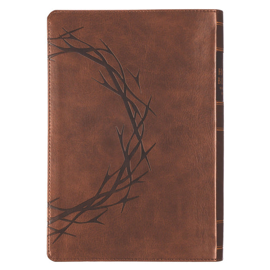 KJV Bible Giant Print Full Size Faux
Leather Crown of Thorns, Brown