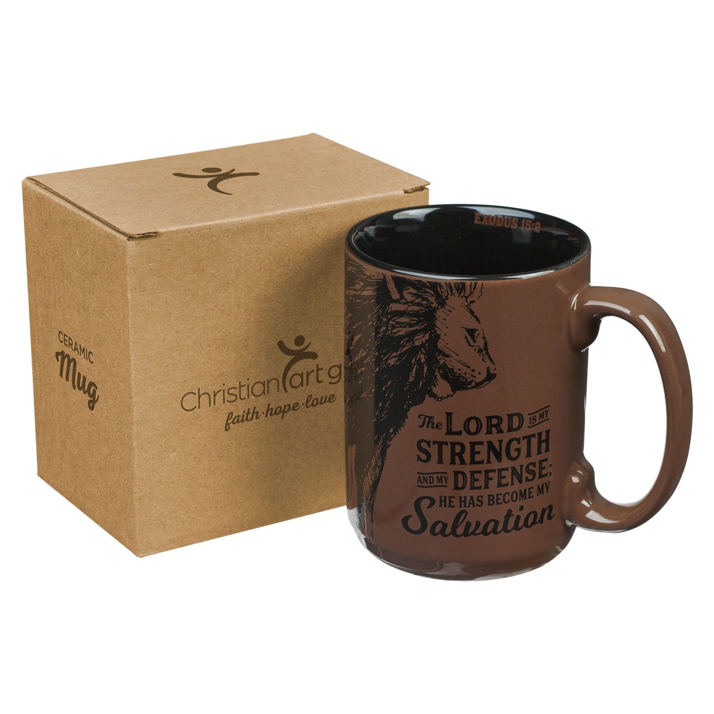 Mug Brown The Lord is my Strength Ex.
15:2