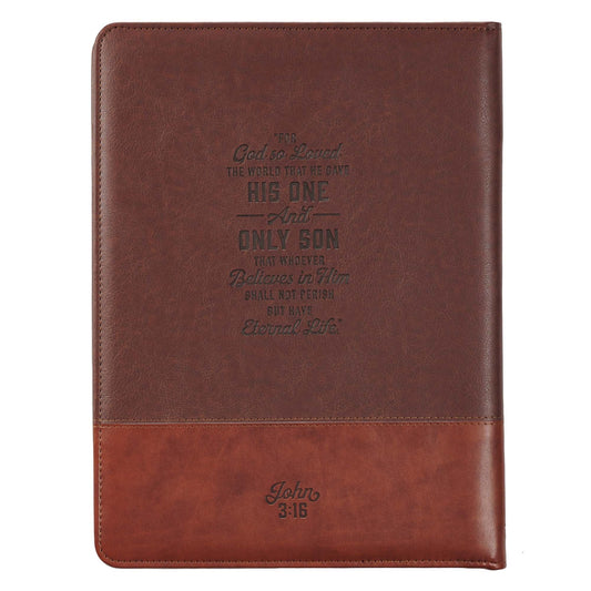 Portfolio Brown Two-tone Cross John 3:16