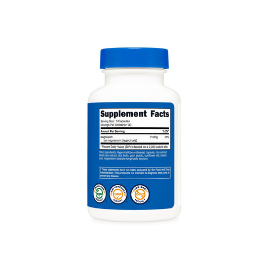 Magnesium Glycinate Capsules (210 MG) (90 Capsules)
