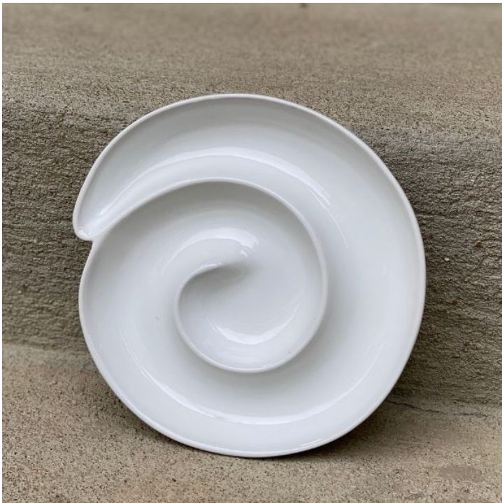 Swirl Dish - White