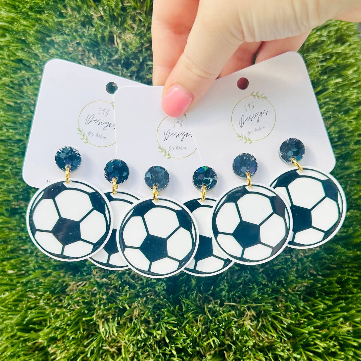 Soccer Ball Statement Earrings