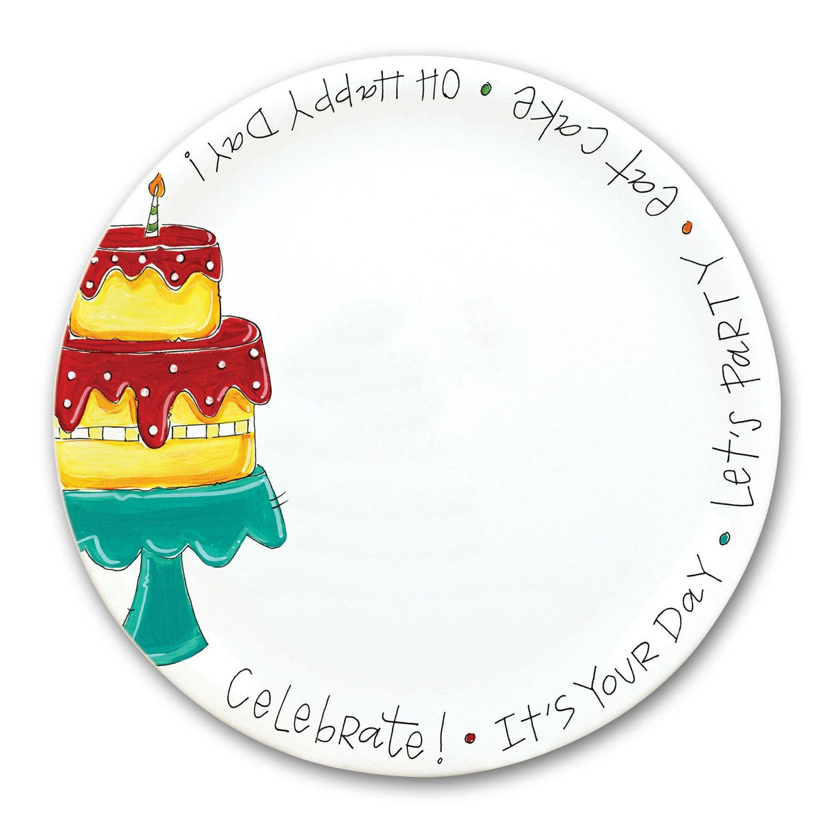 10.5" Birthday Cake Plate