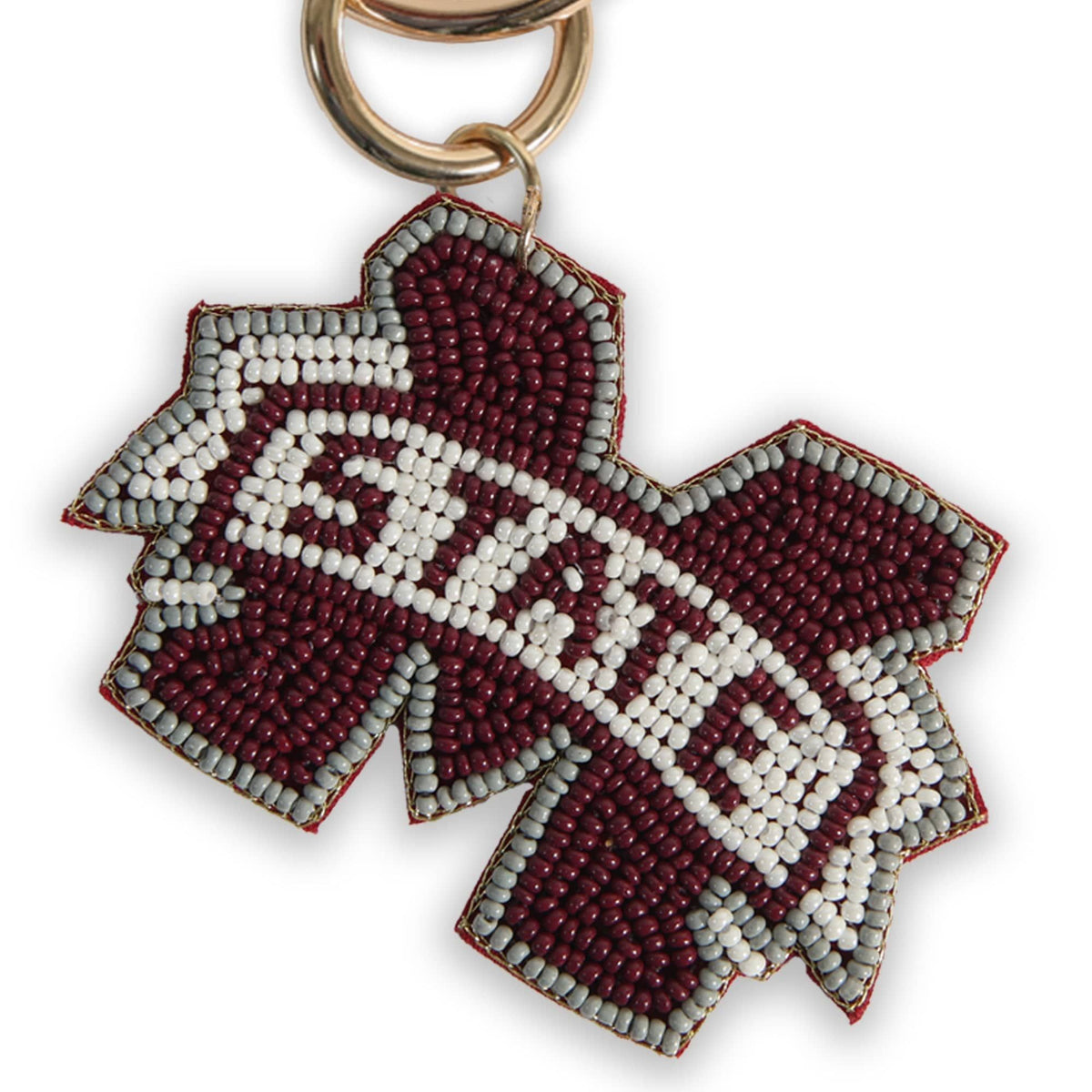 Beaded Purse Charm – Mississippi State Bulldogs