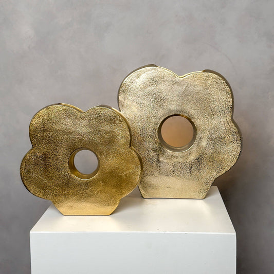 Gold Flower Shaped Vase