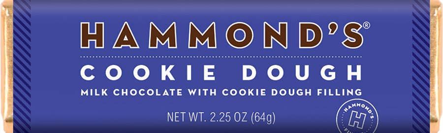 Hammond's Cookie Dough Milk Chocolate Bar 2.25 oz 12 ct