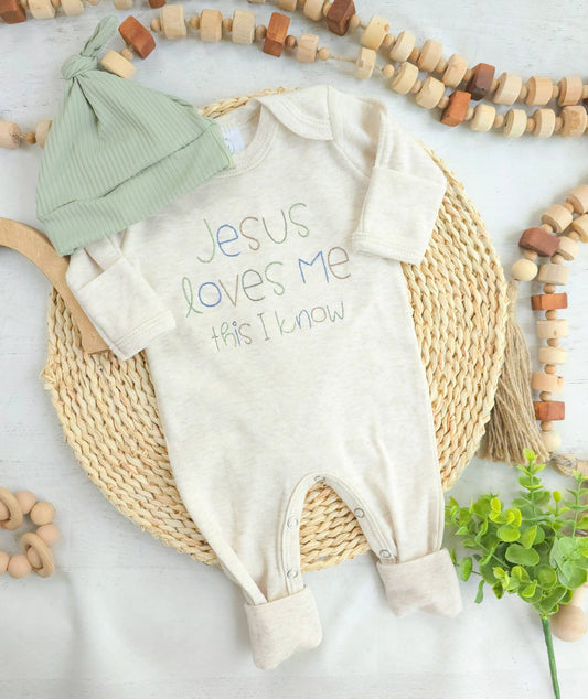 Baby Romper | Baby Boy Outfit - Jesus Loves Me