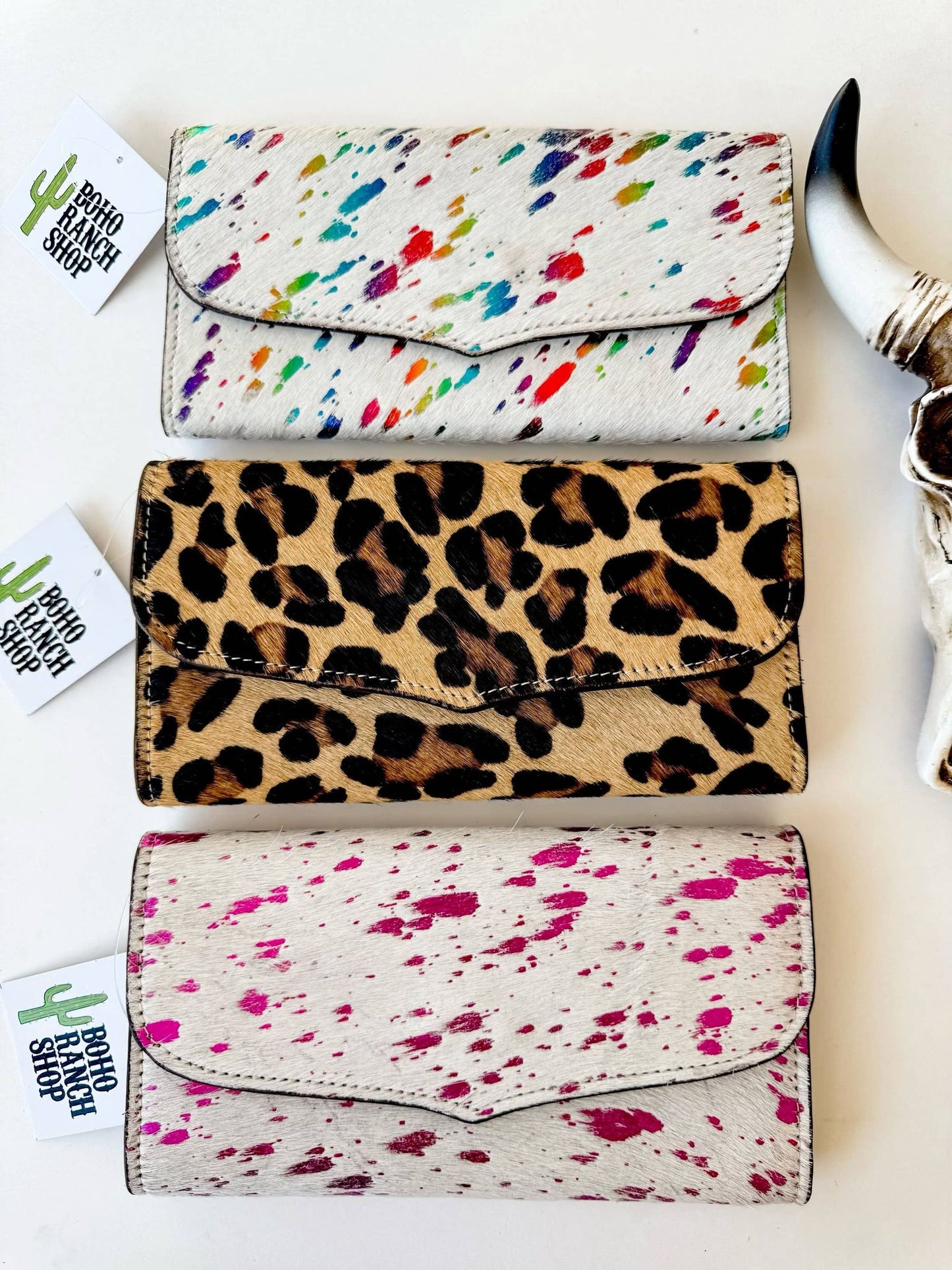 Western Hair On Cowhide Leather Wallet