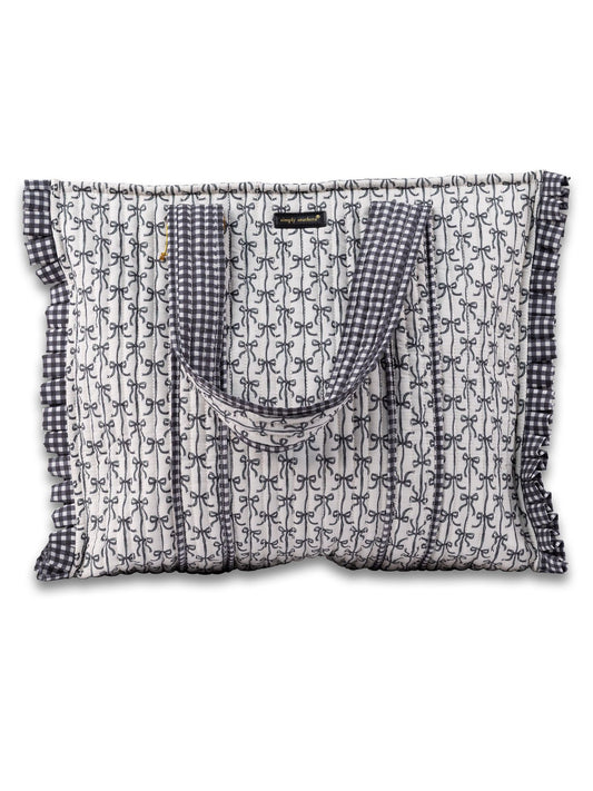 0126-BAG- QLTD-TOTE- BLKBOW