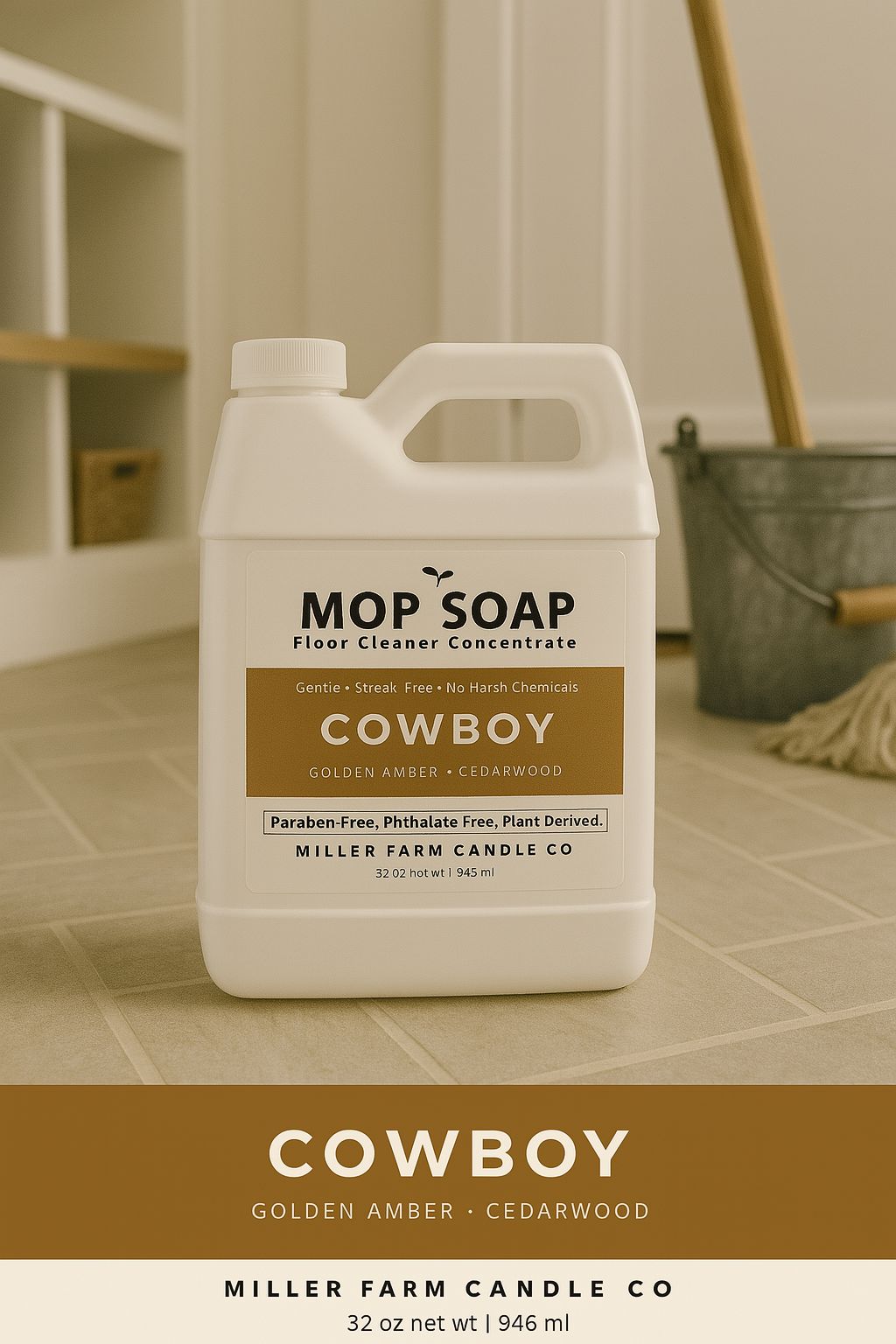 Mop Soap Concentrated Floor Cleaner – 32 oz, Multiple Scents