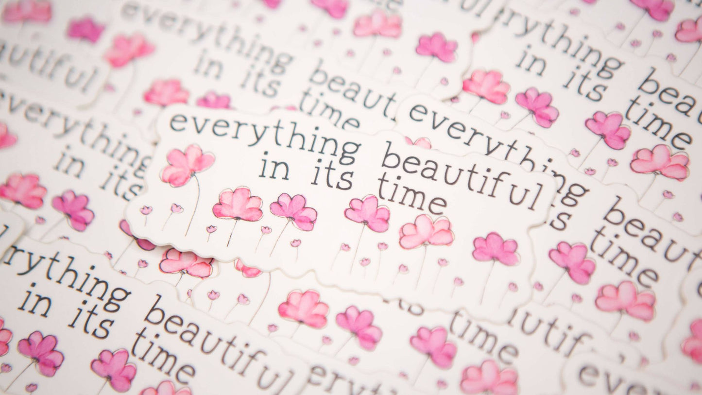 Everything Beautiful in His Time Vinyl Sticker