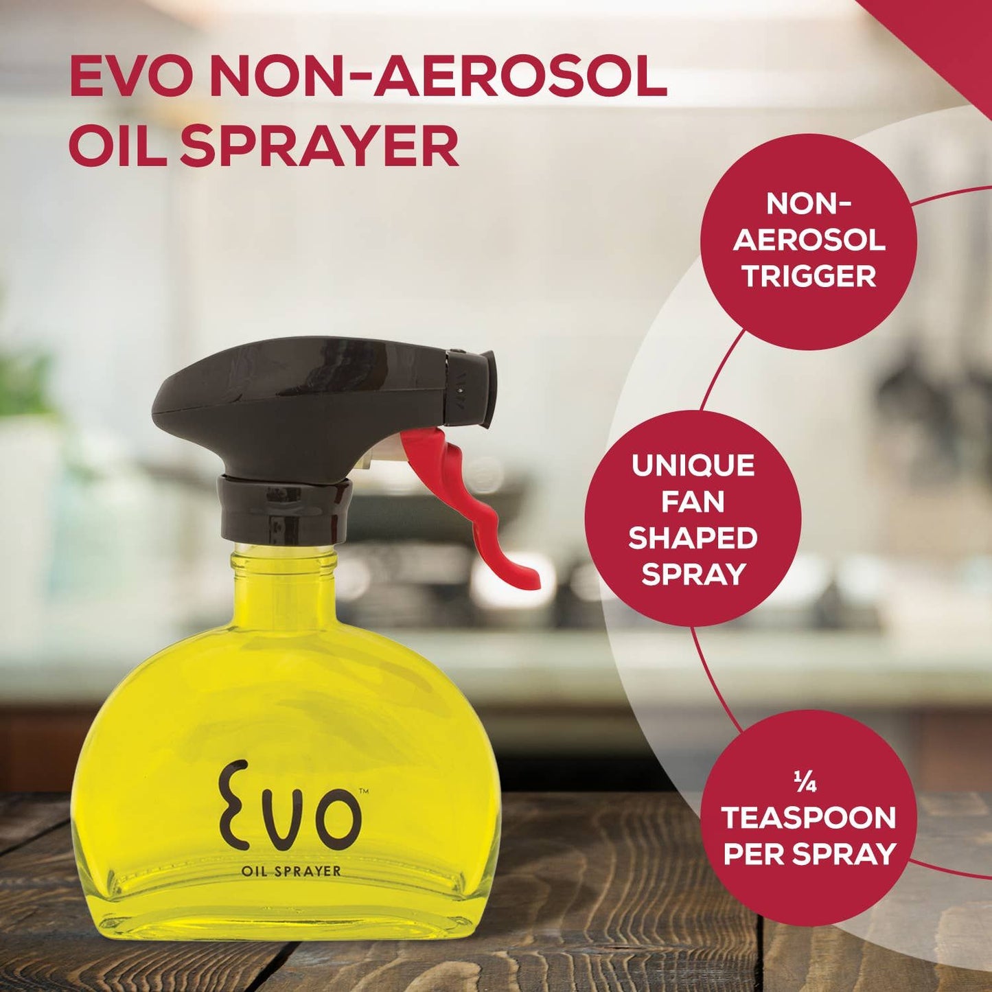 Evo Glass Oil Sprayer Bottle, 6oz
