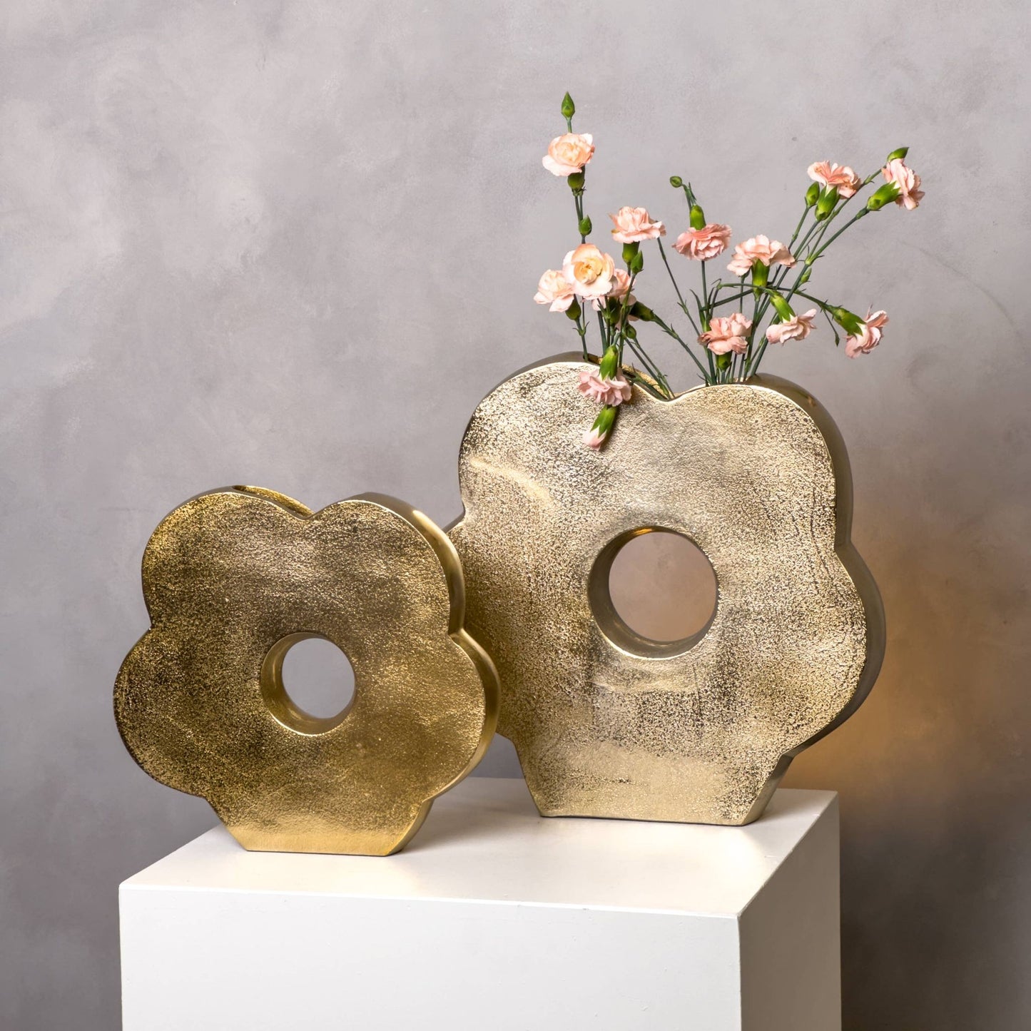 Gold Flower Shaped Vase
