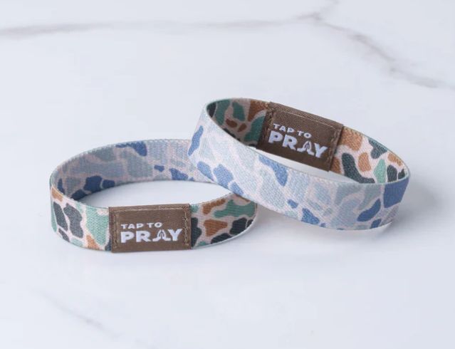 River Rock Camo Wristband - Classic & Sage Large