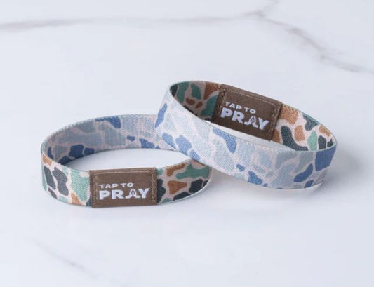 River Rock Camo Wristband - Classic & Sage Large