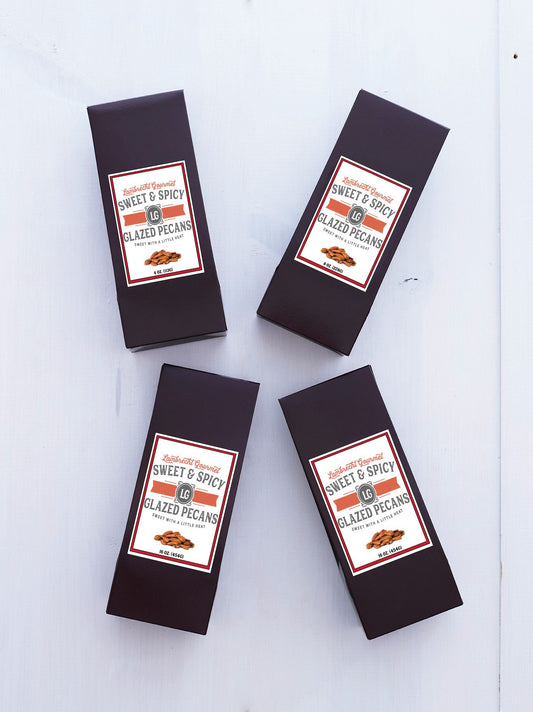 4 oz Sweet And Spicy Glazed Pecans Box