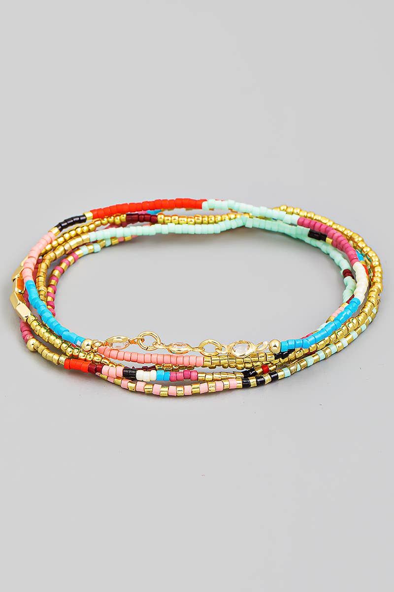 Dainty Assorted Bead Bracelet Set