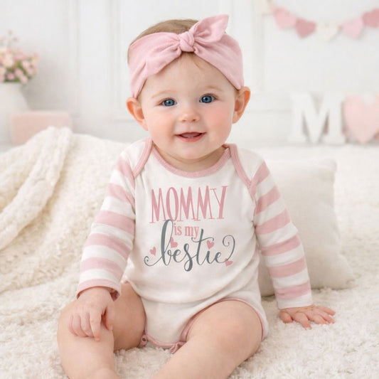 Mommy Is My Bestie Baby Bodysuit – Cotton Mother’s Day Gift