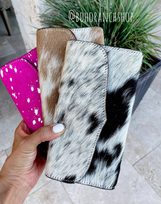 Western Hair On Cowhide Leather Wallet