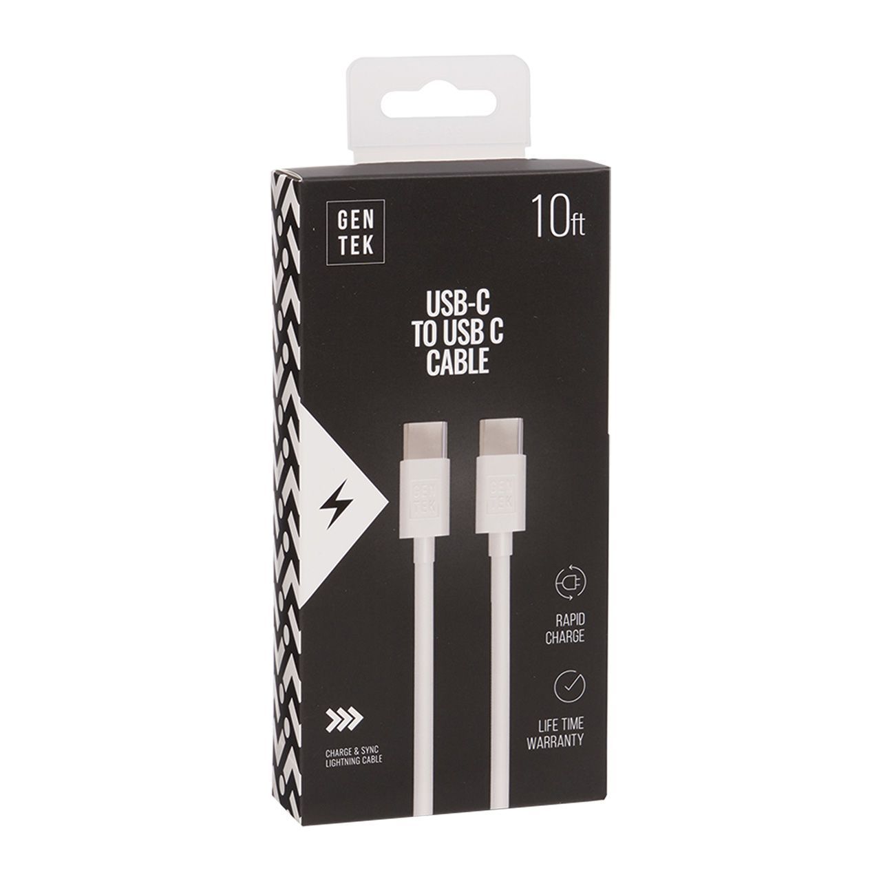 Gen Tek Usb C To Usb C Cable, 10 Ft - White