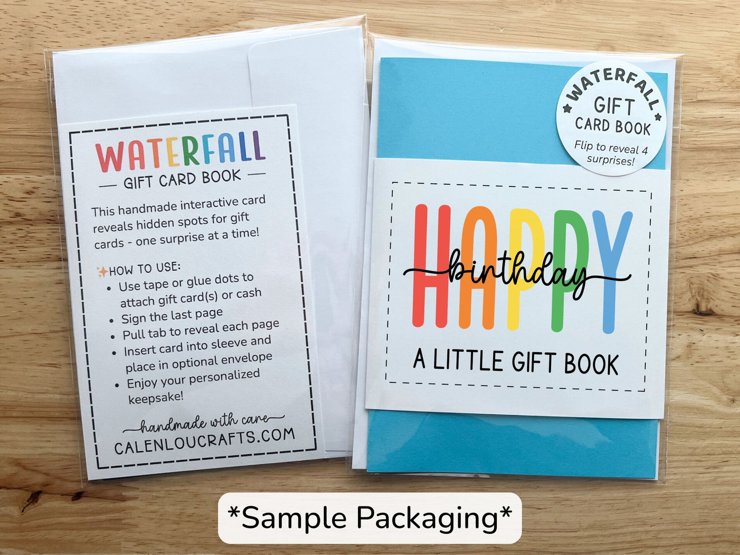 Birthday Waterfall Gift Card Holder