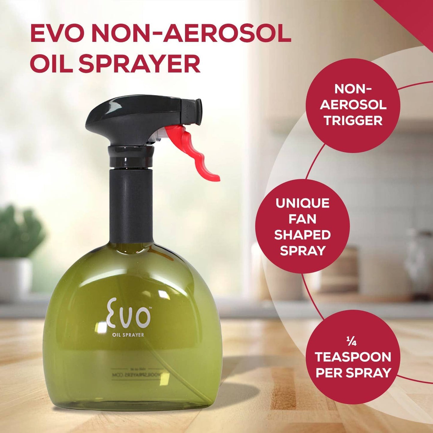 Evo Oil Sprayer Bottle, 8oz, Set Of 2