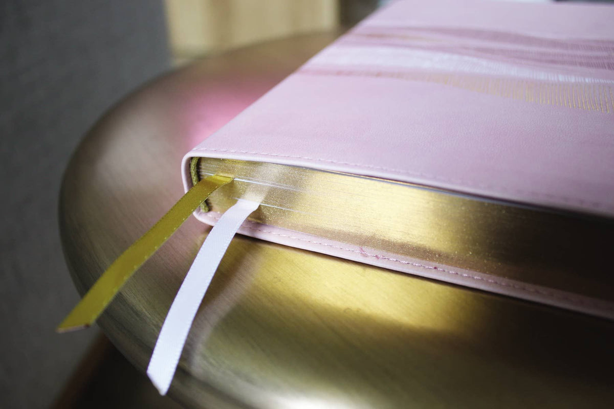 NIV Thinline Bible, Leathersoft, Pink, Red Letter