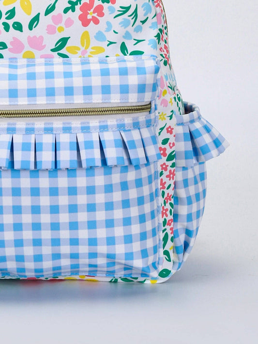 Yellow Flower Kids Ruffle Backpack