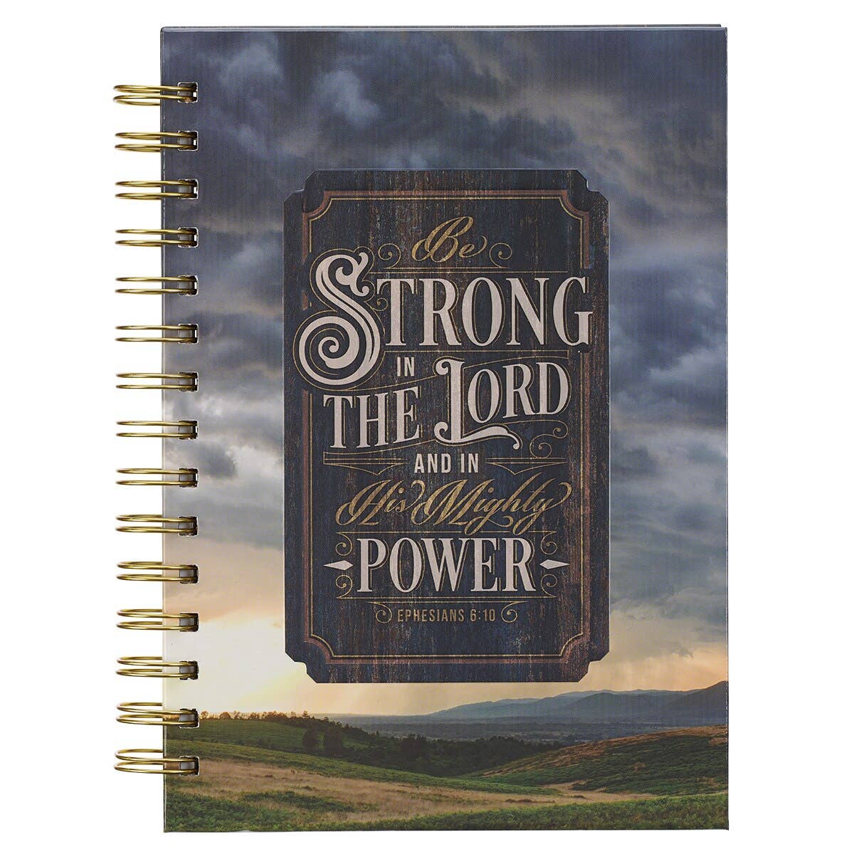 Journal Wirebound Blue Be Strong in the Lord Eph. 6:10