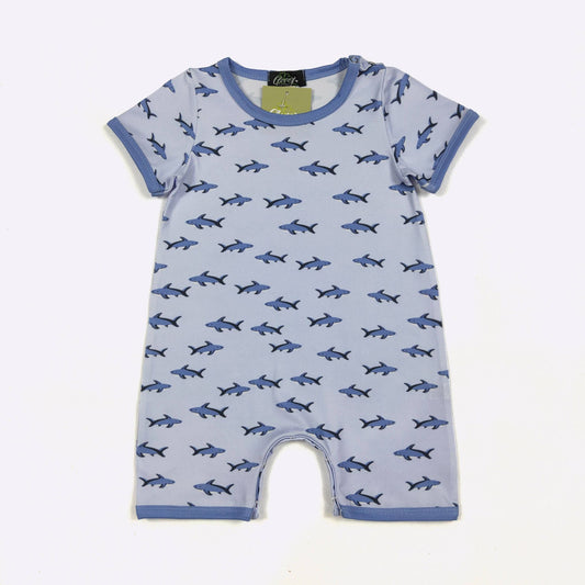 Mini Shark Boy Romper
