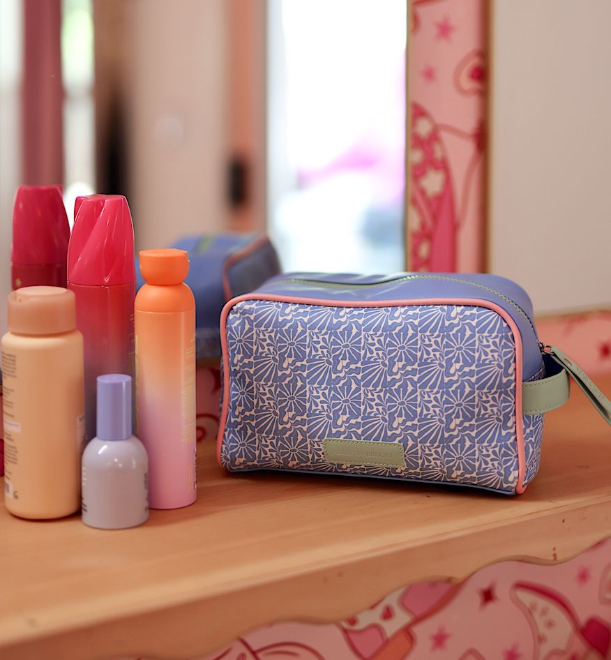 Handle Cosmetic Bag - Baby - Flo Blue/Matcha/Coral