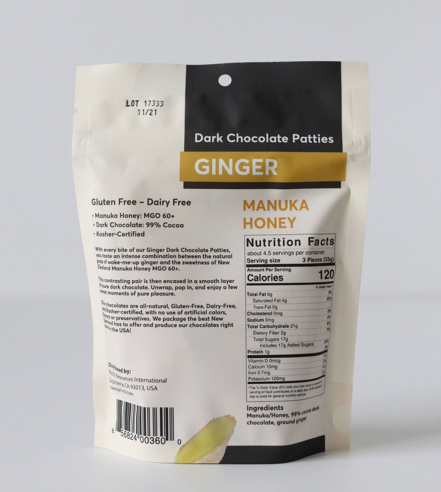 Manuka Honey Filled Chocolate/Truffle - Ginger