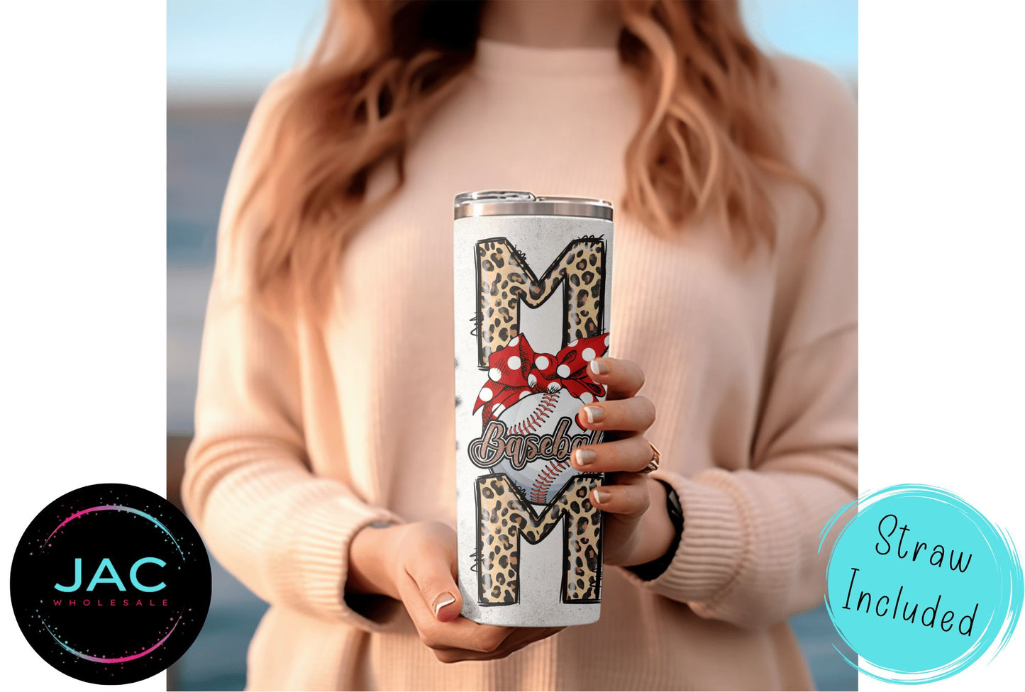 Coquette Baseball Mom Skinny Tumbler 20oz
